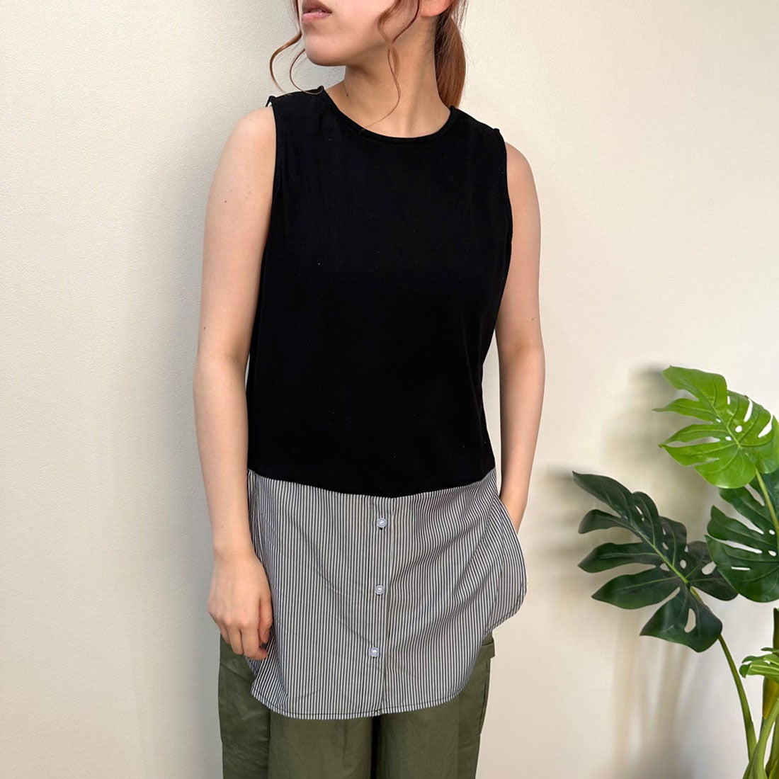 Americana / Thermal N/S TOP シーアールビー CRB 裾シャツ見せタンク 