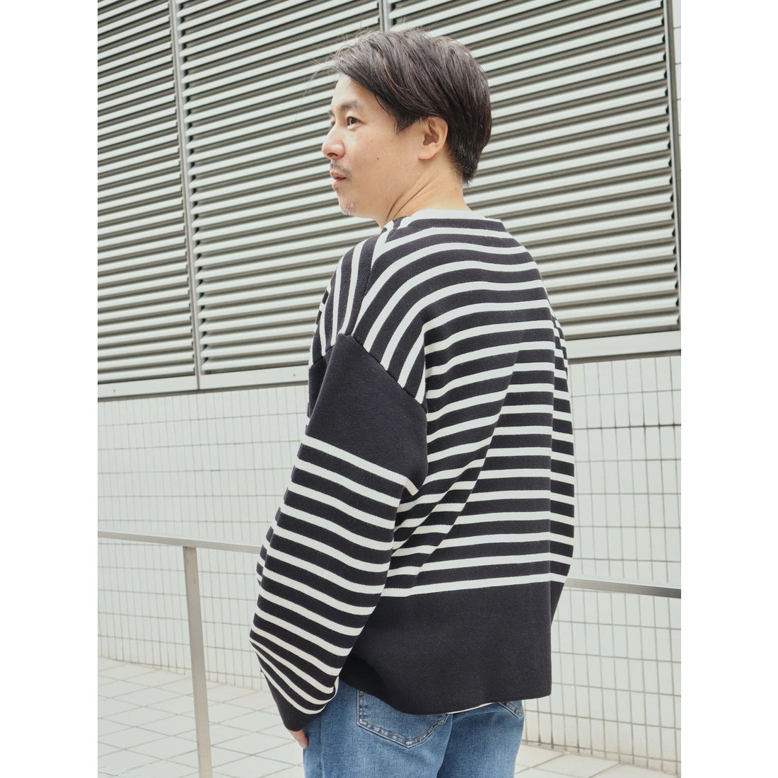 STUMPSTAMP バスクボーダー ニット L ブラック クラフトスタンダードブティック CRAFT STANDARD BOUTIQUE