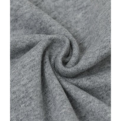 切替七分丈袖クルーネックドッキングTシャツ （グレー×ホワイト）｜詳細画像