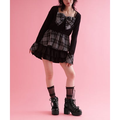 厚底夢見るレースブーツ 甘めガーリー 原宿系 ロリータ リボン  レース ハート 推し活 イベント （ピンク(072)）｜詳細画像