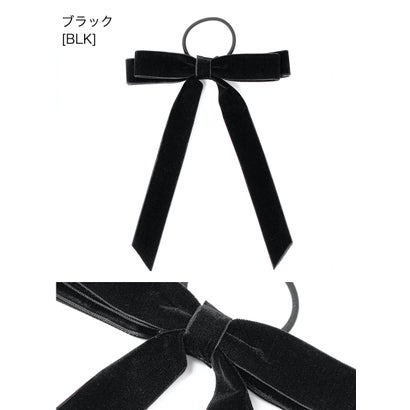 ベロアリボンヘアゴム （ブラック[BLK]）｜詳細画像