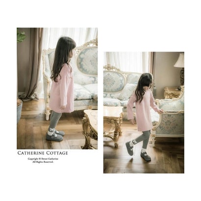 キャサリンコテージ Catherine Cottage レースモチーフ裏シャギーレギンス （ハート/ブラック[BLK2J]）｜詳細画像