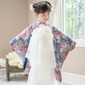 背中ファスナー ティアードフリル袴ドレス ベビー （ゴブラン・ブルー[1]）