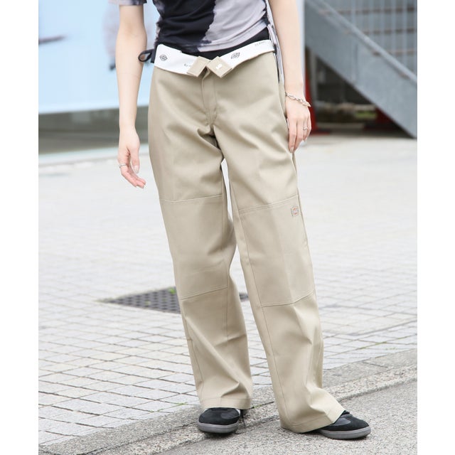 【Dickies】定番 85283 ダブルニー ワークパンツ Length 30 （ベージュ）