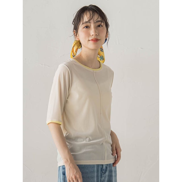 シアーベロアTシャツ （オフホワイト）