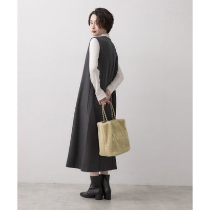 デッサン Dessin ロゴ刺繍ボアトートバッグ （ブラック(019)）｜詳細画像