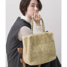 ロゴ刺繍ボアトートバッグ （アイボリー(004)）