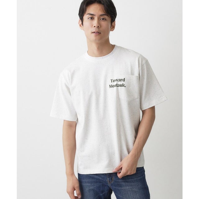 ネップ天竺／ポケットTシャツ （ホワイト(002)）