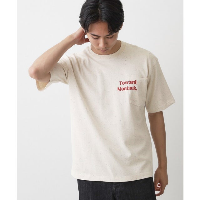 ネップ天竺／ポケットTシャツ （アイボリー(004)）