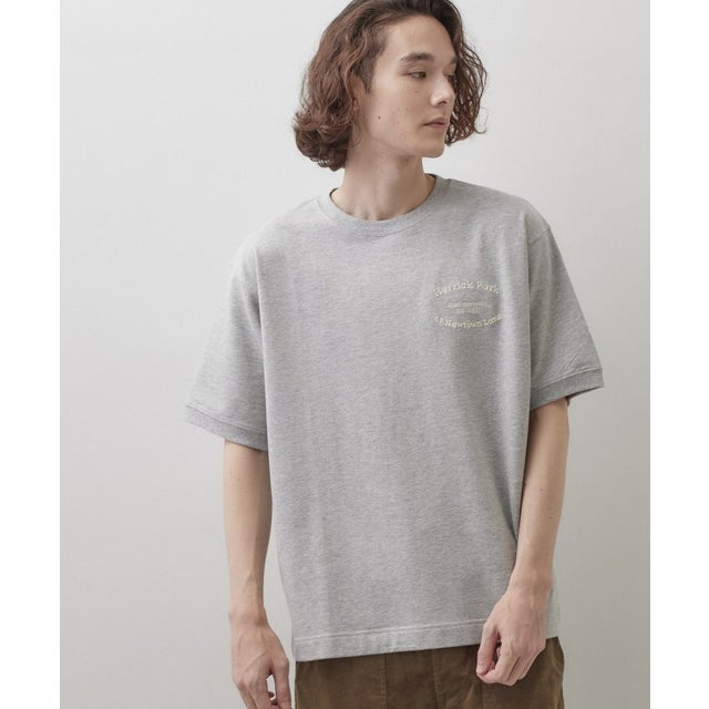 ロゴ刺繍ミニ裏毛Tシャツ （グレー(012)）