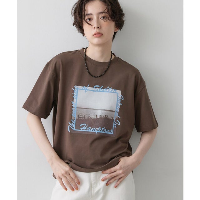 グラフィックデザインTシャツ （ブラウン(044)）