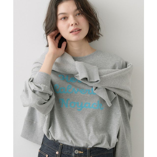 オーガニックコットン天竺 ロングスリーブTシャツ （グレー(012)）
