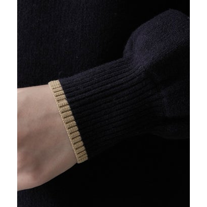 デッサン Dessin バイカラークルーネックウール混ニット （ネイビー(594)）｜詳細画像