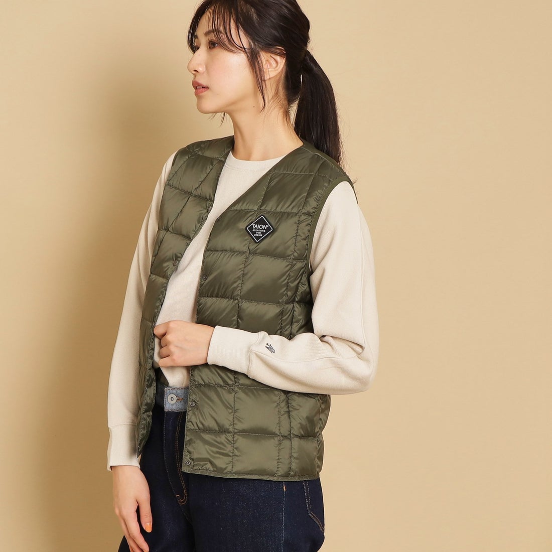 デッサン Dessin TAION（R）別注 ダウンベスト （カーキ(027