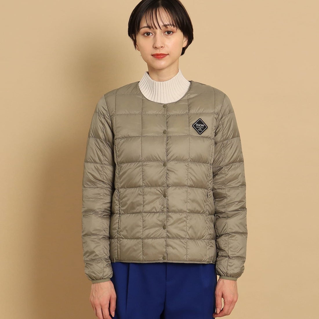 デッサン Dessin TAION（R） 別注 ノーカラーダウンジャケット 