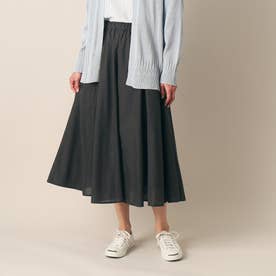 【ウエストゴム】軽やかなスカート（XS～L） （チャコールグレー(014)）