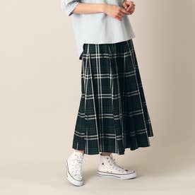 【春色登場・ウエストゴム】映えチェック柄スカート（XS～L） （グリーン(224)）