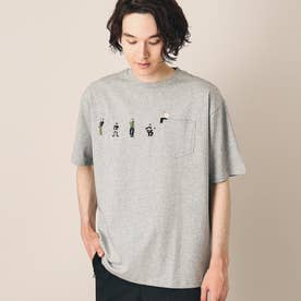 【ユニセックス】ピープル刺繍Tシャツ （グレー(012)）