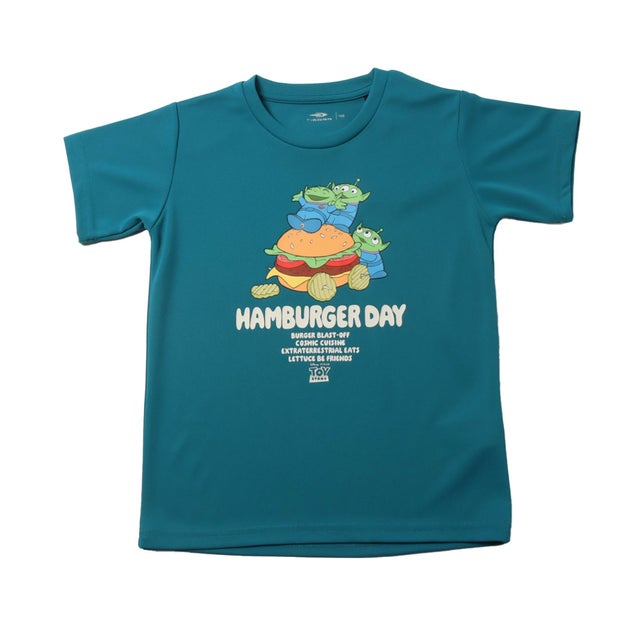 ジュニア 半袖機能Tシャツ ICOOL 遮熱UV グラフィックTシャツ トイストーリー TRDN-9C41096TS （ピーコックグリン）