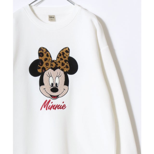 ★Disney/キャラクタースウェット ミッキー/ミニー/ トイ・ストーリー/スリンキードック/ズートピア/チップとデール/101匹わんちゃん / ベイマックス オーバーサイズ ワンポイント サガラ刺繍 スウェットトレーナー レディース メンズ ユニセックス
