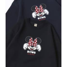 別注 ミッキーマウス・ミニーマウス オーバーサイズ 裏起毛 プリント スウェット トレーナー/レディース メンズ （ブラック系その他3）