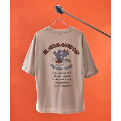 ミッキー＆ミニー プリントTシャツ 吸汗速乾/イージーケア COOLMAX 6277-6804 MNY （ベージュ）｜詳細画像