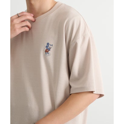 ミッキー＆ミニー プリントTシャツ 吸汗速乾/イージーケア COOLMAX 6277-6804 MNY （ベージュ）｜詳細画像