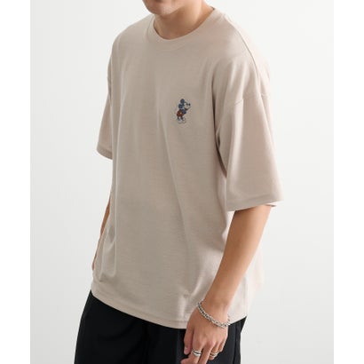 ミッキー＆ミニー プリントTシャツ 吸汗速乾/イージーケア COOLMAX 6277-6804 MNY （ベージュ）｜詳細画像