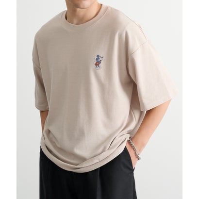 ミッキー＆ミニー プリントTシャツ 吸汗速乾/イージーケア COOLMAX 6277-6804 MNY （ベージュ）｜詳細画像