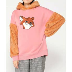 プルオーバー フーディー ボアパーカー レディース ふわふわ もこもこ 防寒 秋 冬 DISNEY （ブラウン）