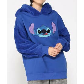 プルオーバー フーディー ボアパーカー レディース ふわふわ もこもこ 防寒 秋 冬 DISNEY （ブルー）