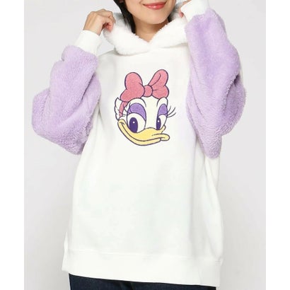 ディズニー プルオーバー フーディー ボアパーカー レディース ふわふわ もこもこ 防寒 秋 冬 DISNEY （オフホワイト）｜詳細画像
