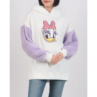 ディズニー プルオーバー フーディー ボアパーカー レディース ふわふわ もこもこ 防寒 秋 冬 DISNEY （オフホワイト）｜詳細画像