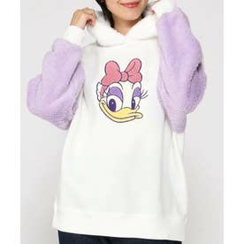 プルオーバー フーディー ボアパーカー レディース ふわふわ もこもこ 防寒 秋 冬 DISNEY （オフホワイト）
