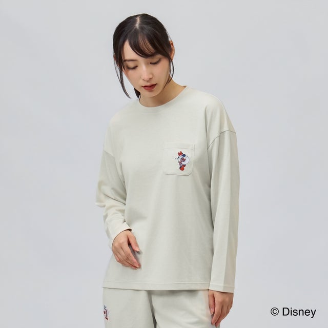 長袖インナーシャツ TIGORASLEEP ディズニーレディス長袖Tシャツ_一般医療機器 （アイボリー）