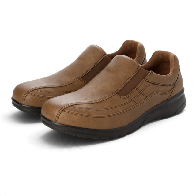 軽量 圧力分散インソール搭載スリップオンシューズ （CAMEL）