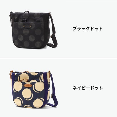 ダコタ Dakota ショルダーバッグ レディース 斜めがけ 帆布 ブランド 大人 キャンバス コットン 水玉 ファスナー かわいい おしゃれ カジュアル 日本製 A5 シンピット 1531742 新作 2025 （ブラックドット）｜詳細画像