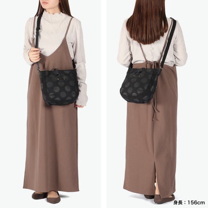 ダコタ Dakota ショルダーバッグ レディース 斜めがけ 帆布 ブランド 大人 キャンバス コットン 水玉 ファスナー かわいい おしゃれ カジュアル 日本製 A5 シンピット 1531742 新作 2025 （ネイビードット）｜詳細画像