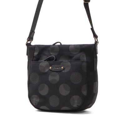 ダコタ Dakota ショルダーバッグ レディース 斜めがけ 帆布 ブランド 大人 キャンバス コットン 水玉 ファスナー かわいい おしゃれ カジュアル 日本製 A5 シンピット 1531742 新作 2025 （ネイビードット）｜詳細画像