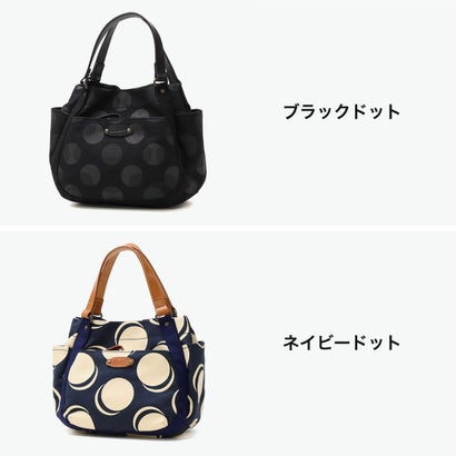 ダコタ Dakota ハンドバッグ レディース ブランド カジュアル 黒 トート キャンバス 横型 自立 水玉 かわいい おしゃれ 日本製 A5 シンピット 1531741 新作 2025 （ネイビードット）｜詳細画像
