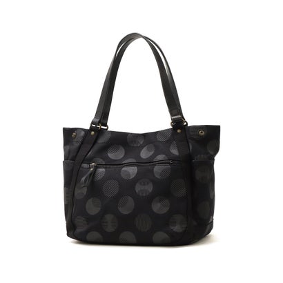 ダコタ Dakota トートバッグ レディース キャンバス 帆布 トート バッグ 布 綿 コットン 横 横型 自立 水玉 かわいい おしゃれ ナチュラル 日本製 A4 シンピット 1531740  新作 2025（ブラックドット）｜詳細画像