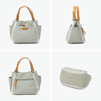 トートバッグ レディース 布 キャンバス 小さめ Dakota バッグ ブランド 無地 シンプル 軽量 帆布 本革 横型 カジュアル 日本製 B5 シンピット 1531731 （カーキ）｜詳細画像