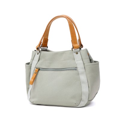 ダコタ Dakota トートバッグ レディース 布 キャンバス 小さめ Dakota バッグ ブランド 無地 シンプル 軽量 帆布 本革 横型 カジュアル 日本製 B5 シンピット 1531731 （ネイビー）｜詳細画像