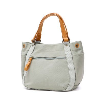 ダコタ Dakota トートバッグ レディース 布 キャンバス 小さめ Dakota バッグ ブランド 無地 シンプル 軽量 帆布 本革 横型 カジュアル 日本製 B5 シンピット 1531731 （グレー）｜詳細画像
