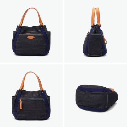 ダコタ Dakota ハンドバッグ レディース ブランド デニム カジュアル バッグ トートバッグ キャンバス 帆布 レザー 横型 自立 日本製 A5 シンピット 1531751 新作 2025 （ネイビーデニム）｜詳細画像
