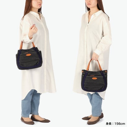ダコタ Dakota ハンドバッグ レディース ブランド デニム カジュアル バッグ トートバッグ キャンバス 帆布 レザー 横型 自立 日本製 A5 シンピット 1531751 新作 2025 （ネイビーデニム）｜詳細画像