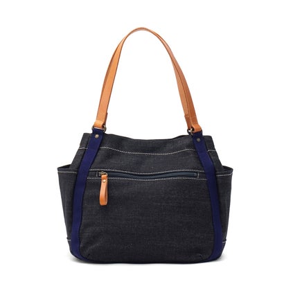 ダコタ Dakota トートバッグ レディース デニム バッグ キャンバス 布 綿 レザー ハンドル 肩がけ ブランド 横型 自立 かわいい 日本製 A4 シンピット 1531750 新作 2025 （ネイビーデニム）｜詳細画像