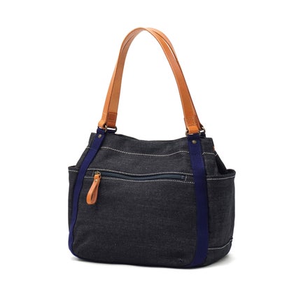 ダコタ Dakota トートバッグ レディース デニム バッグ キャンバス 布 綿 レザー ハンドル 肩がけ ブランド 横型 自立 かわいい 日本製 A4 シンピット 1531750 新作 2025 （ネイビーデニム）｜詳細画像