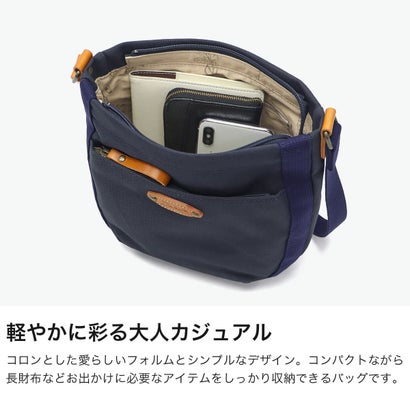 ショルダーバッグ レディース 斜めがけ 小さめ ブランド 軽量 大人 無地 シンプル コンパクト 帆布 本革 レザー 日本製 シンピット 1531732 新作 2025 （カーキ）｜詳細画像