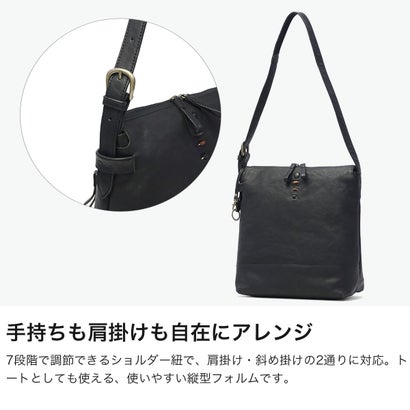 ダコタ Dakota ショルダーバック レディース ブランド 肩かけ 斜めがけ 本革 革 レザー 大人 おしゃれ バッグ 斜め掛け 肩掛け 縦型 ファスナー ハグ 1035021 新作 2026 （ブラック）｜詳細画像